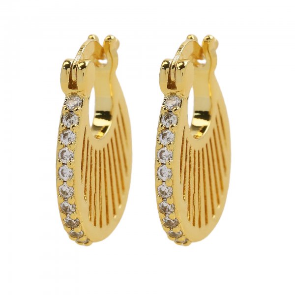 Brass Zircon Earrings