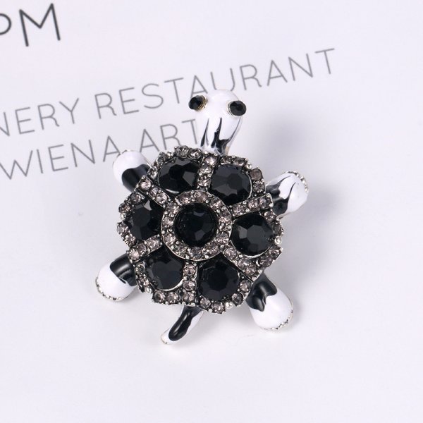 Fashion creative little tortoise brooch  alloy electroplated rhinestone brooch