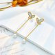 Asymmetric Butterfly Tassel Eardrops All-match Fashion Earrings