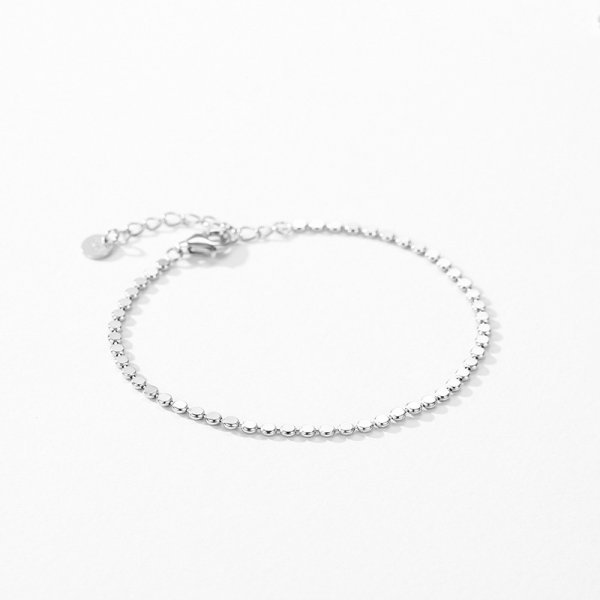 Women's Special-interest Design S925 Sterling Silver Sequined Bracelet